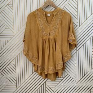 Kirat Embroidered Boho bohemian gypsy hippie bell sleeve free people vibe Floral